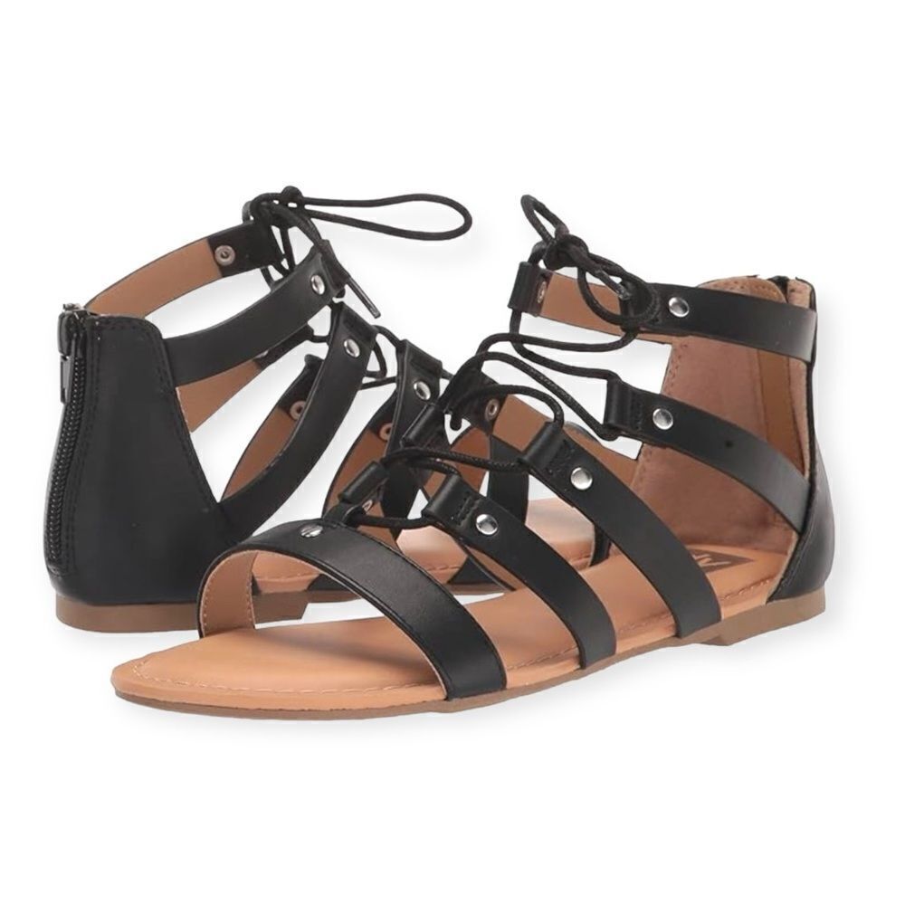 DOLCE VITA Girl’s Curse Gladiator Sandals in Black Size 1 NEW